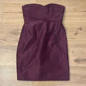 J. Crew | Kristen taffeta silk dress Eggplant deep purple Womens size 4 P petite